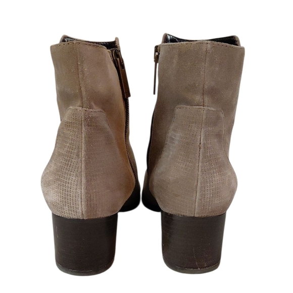 Aquatalia Tisha Taupe Suede Leather Ankle Bootie Women's Size 7.5 - Picture 7 of 13